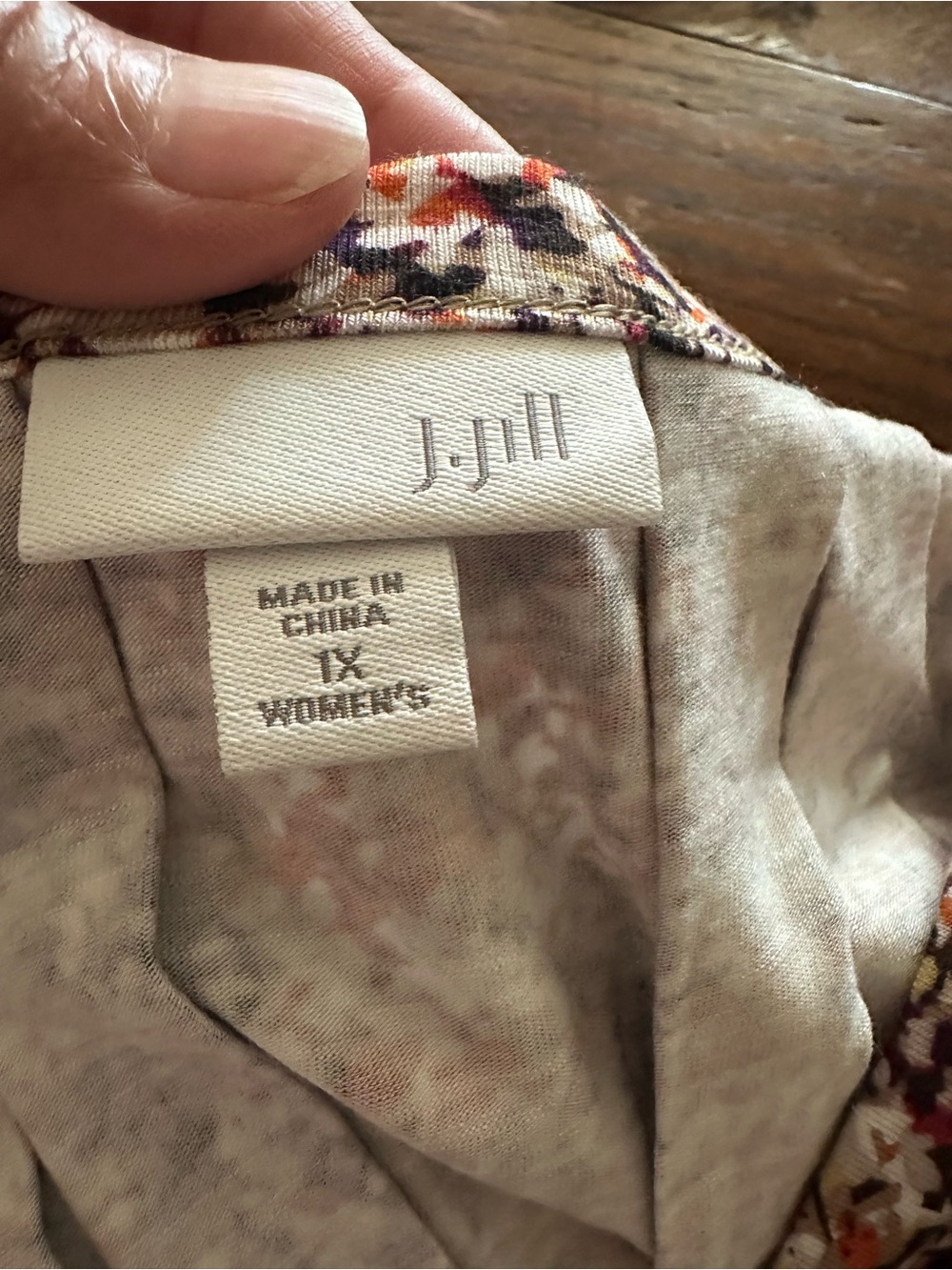 J. Jill Multi-Color Knit Long Sleeve Swing Dress size 1X - Picture 3 of 5